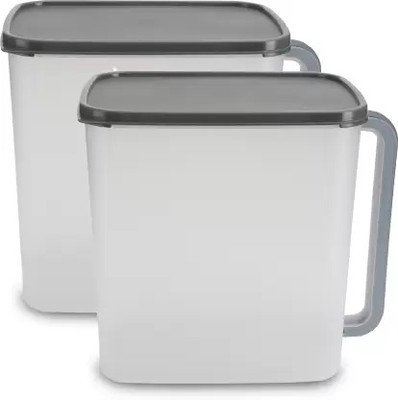 NEELESHWARI Plastic Grocery Container  - 9000 ml(Pack of 2, Clear)