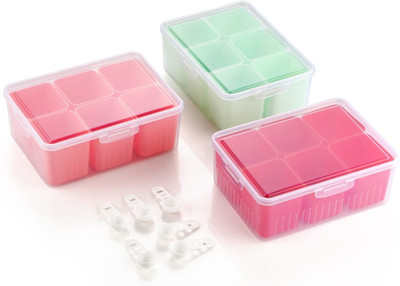 Crackle Plastic Fridge Container  - 1800 ml(White)