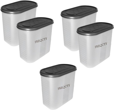 Freqcty Plastic Utility Container  - 1500 ml(Pack of 5, Black)