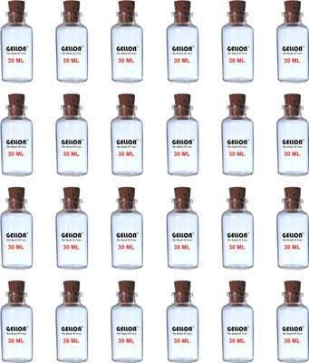 gellon Glass Utility Container  - 30 ml(Pack of 24, Transparent)