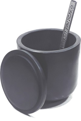 KRAFT CLOUDS Stoneware Tea Coffee & Sugar Container  - 100 ml(Black)