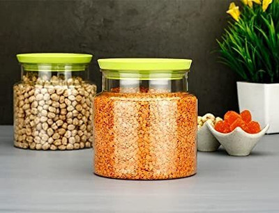 NHB BOUTIQUE Plastic Grocery Container  - 1000 ml(Pack of 2, Multicolor)