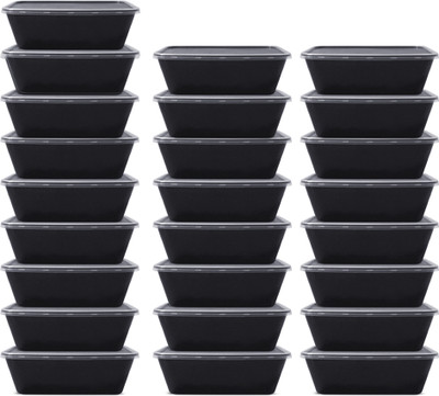 ESTLEN Polypropylene Utility Container  - 650 ml(Pack of 25, Black)