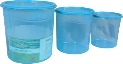 Jaycee Plastic Grocery Container  - 4 L, 7 L, 12 L(Pack of 3, Red)