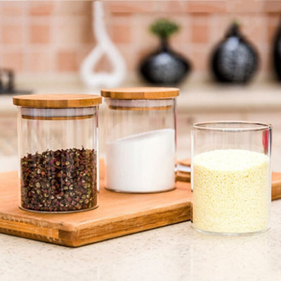 Avastro Glass Cookie Jar  - 270 ml(Pack of 3, Clear)