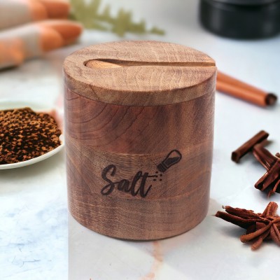 Creation India Craft Wooden Tea Coffee & Sugar Container  - 1 L(Brown)