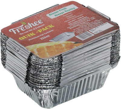 Freshee Aluminium Grocery Container  - 250 ml(Silver)