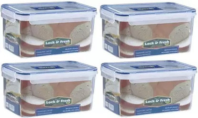 SIDDHESHWAR TRADING Plastic Utility Container  - 2250 ml(Pack of 4, White)