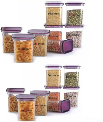 Solomon Plastic Grocery Container  - 600(Pack of 16, Purple)