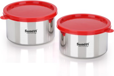 Sumeet Steel Utility Container  - 650 ml, 650 ml(Pack of 2, Red)