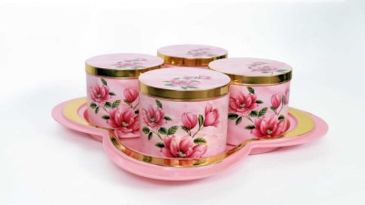 Kitchenium Plastic Cookie Jar  - 800 ml(Pink)