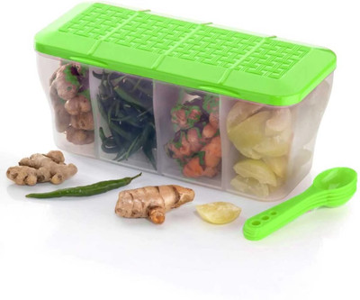 forsel Plastic Utility Container  - 1800 ml(Green, Clear)