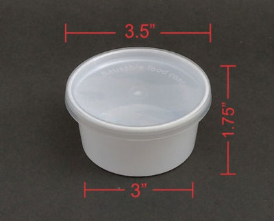TABLECARE Plastic Utility Container  - 250 ml(Pack of 15, White)