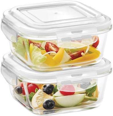 BOROSIL Glass Grocery Container  - 640 ml(Pack of 2, Clear)