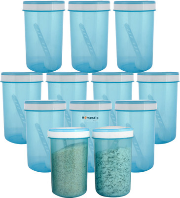 HOMESTIC by Kuber Industries Plastic Grocery Container  - 500 ml(Pack of 12, Blue)