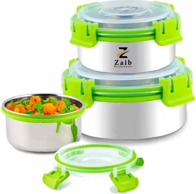 Zaib Steel, Polypropylene Grocery Container  - 500 ml(Pack of 2, Green)
