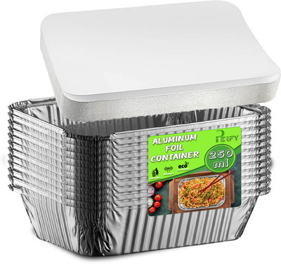 PERFY Aluminium Utility Container  - 250 ml(Pack of 75, Silver)