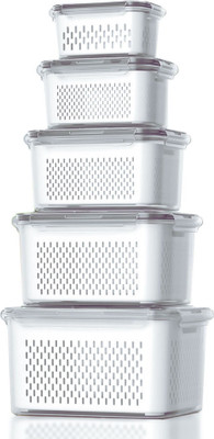 KUBER INDUSTRIES Polypropylene Utility Container  - 6200 ml(Pack of 5, Clear)