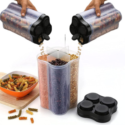 ADMONITION Plastic Grocery Container  - 2400 ml(Pack of 3, Multicolor)