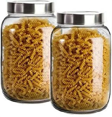 RUTVIHK Glass Grocery Container  - 3000 ml(Clear)