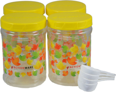 ACTIONWARE Plastic Grocery Container  - 750 ml(Pack of 4, Multicolor)