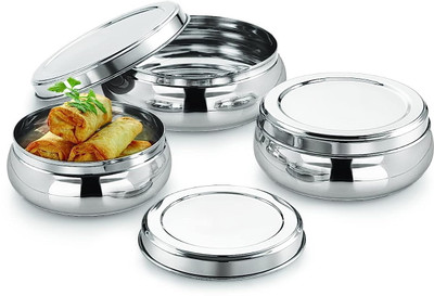 JOWEL Steel Utility Container  - 800 ml(Pack of 4, Silver)