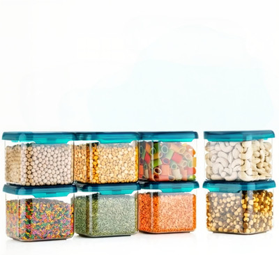 DEW MAT Plastic Grocery Container  - 550 ml(Pack of 8, Clear)
