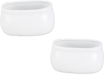 PAUL SONS Ceramic Tea Coffee & Sugar Container  - 100 ml(Pack of 2, White)