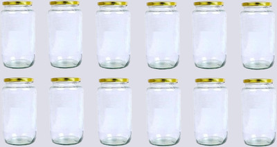 AFAST Glass Grocery Container  - 1000 ml(Pack of 12, Clear)