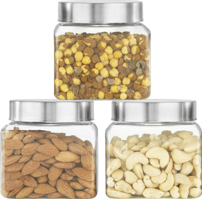 KOLORR Plastic Grocery Container  - 700 ml(Pack of 3, Clear)