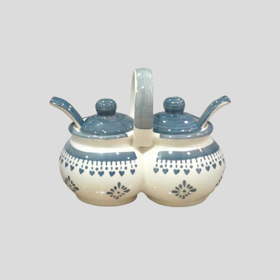Your Local Store Ceramic Pickle Jar  - 200 ml(Grey)