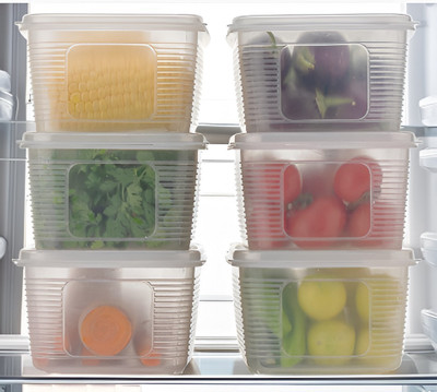 Shreejee Plastic Fridge Container  - 1500 ml(Pack of 6, Clear)