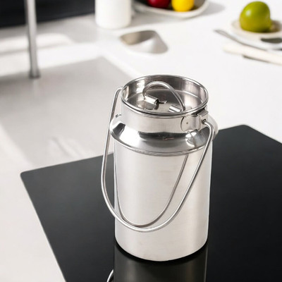 Bravity Steel Milk Container  - 500 ml(Silver)