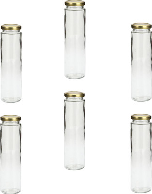 1st Time Glass Grocery Container  - 350 ml(Pack of 6, Clear)