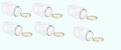 1st Time Glass Utility Container  - 400 ml(Pack of 6, Clear)