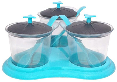 THE MAXIM Plastic Pickle Jar  - 1000 ml(Pack of 3, Blue)