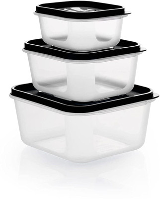 Meteor Plastic Utility Container  - 600 ml, 1200 ml, 1800 ml(Pack of 3, Brown)