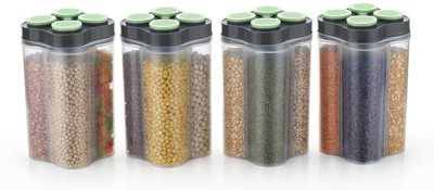 QUISTAL Plastic Grocery Container  - 2000 ml(Pack of 4, Multicolor)
