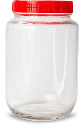 Glassbunny Glass Grocery Container  - 2000 ml(Red)