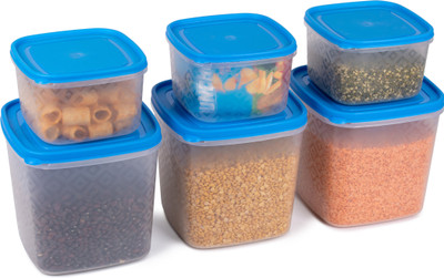 Loknath Plastic Grocery Container  - 4000 ml, 1350 ml(Pack of 6, Blue)