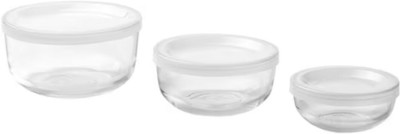 IKEA Glass Fridge Container  - 500 ml(Pack of 3, Clear)