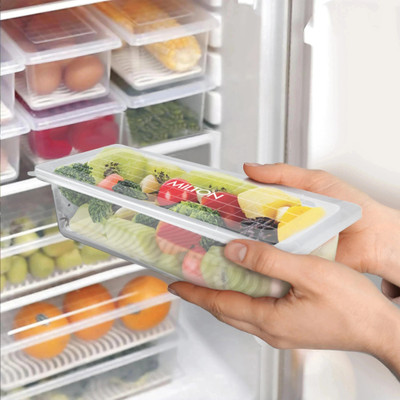 MILTON Plastic Fridge Container  - 1.5 L(Pack of 6, Clear)