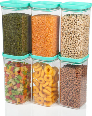 Dominic Plastic Grocery Container  - 1500 ml(Pack of 6, Blue)