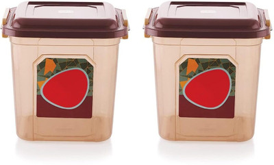 GALOOF Polypropylene Grocery Container  - 14000 ml(Pack of 2, Brown)