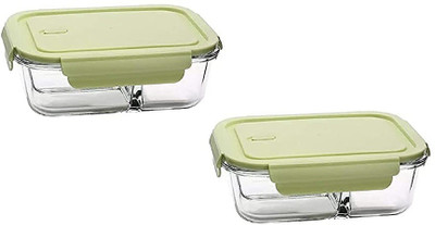 IndusBay Glass Utility Container  - 950 ml(Pack of 2, Multicolor)