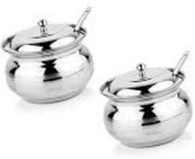 Mystte Stainless Steel Pickle Jar  - 250 ml(Pack of 2, Silver)