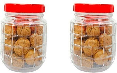 Avastro Glass Pickle Jar  - 1000 ml(Pack of 2, Clear)