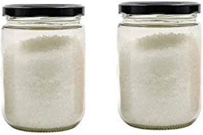 AFAST Glass Cookie Jar  - 500 ml(Pack of 2, Clear)