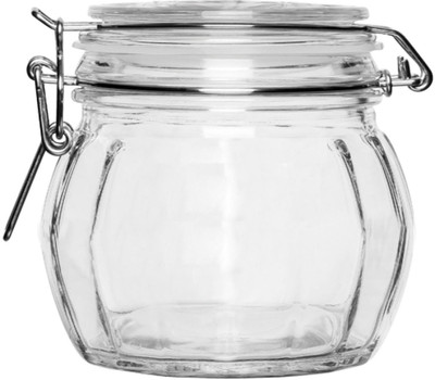 IndusBay Glass Cookie Jar  - 500 ml(Clear)
