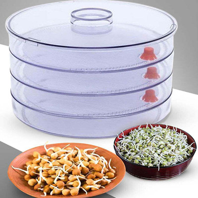 Oblivion Plastic Sprout Maker  - 2000 ml(Pack of 4, White)